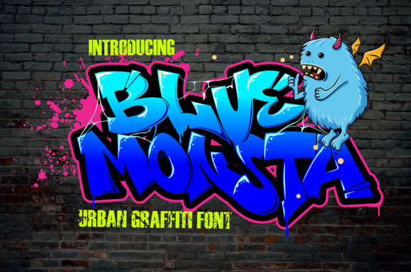 Blue Monsta: A Bold Display Font for Makers