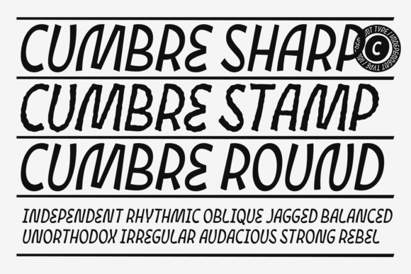Cumbre: A Slanted Display Font with Unorthodox Energy
