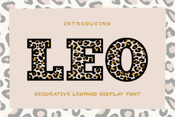 Leo: A Bold Leopard Print Font for Creative Product Design