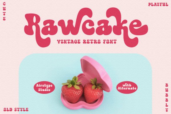 Rawcake Font: Fun Vintage Typeface for Business Branding