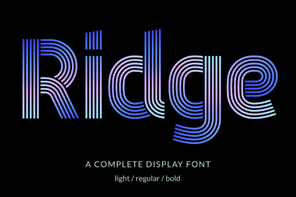 Ridge 5 Typeface: A Complete Display Font for Publishers