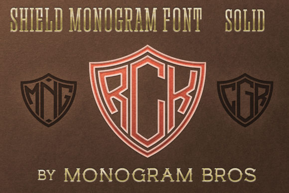 Shield Monogram Font for Consistent Business Branding
