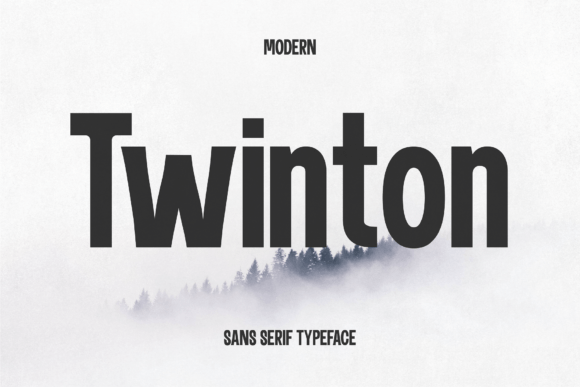 Twinton: A Modern Display Font for Clean Brand Identity Design